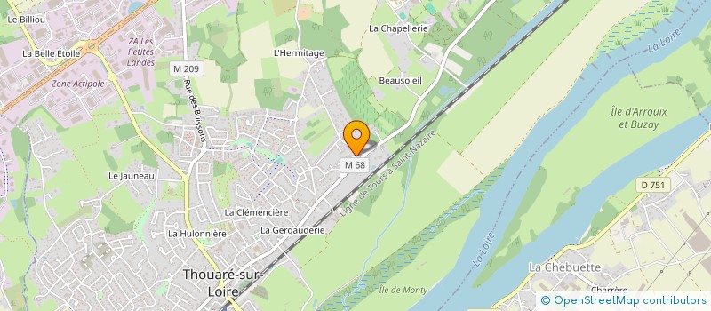localisation de l'entreprise AGENCE ESPRIT AUTO 44 à THOUARE-SUR-LOIRE