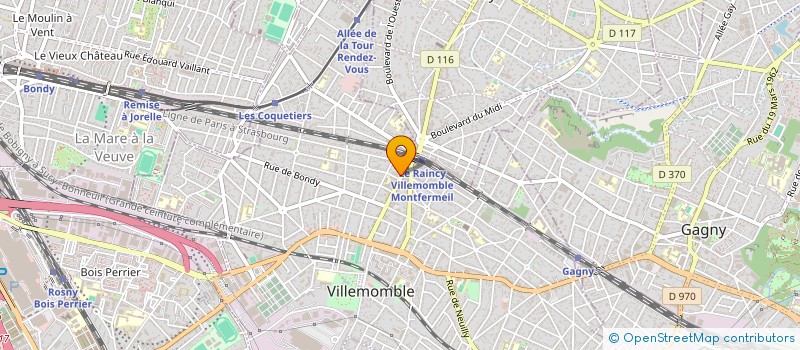 localisation de l'entreprise AGENCE EURO FONCIER à VILLEMOMBLE