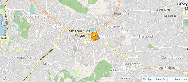 localisation de l'entreprise AGENCE EUROPEENNE IMMOBILIERE COTE MER à SIX-FOURS-LES-PLAGES