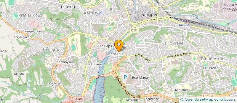 localisation de l'entreprise AGENCE FONCIERE & IMMOBILIERE LOCMARIA à QUIMPER