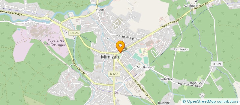 localisation de l'entreprise AGENCE FORET LACS OCEAN  MIMIZAN