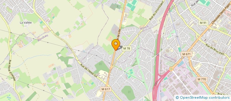 localisation de l'entreprise AGENCE FRANC IMPORT EXPORT & DIFFUSION  RONCQ