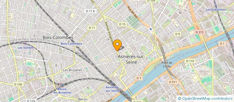 localisation de l'entreprise AGENCE FRANCAISE DE PEINTURE à ASNIERES-SUR-SEINE