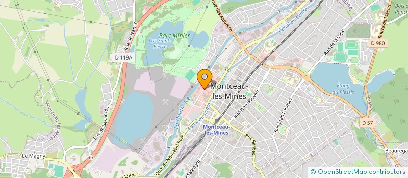 localisation de l'entreprise AGENCE FRANCAISE DU CHAUFFAGE  MONTCEAU LES MINES