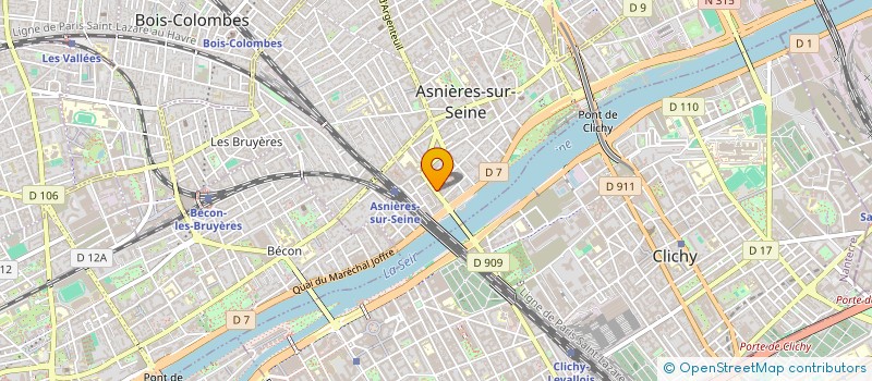 localisation de l'entreprise AGENCE FUNERAIRE D'ASNIERES 92 à ASNIERES-SUR-SEINE
