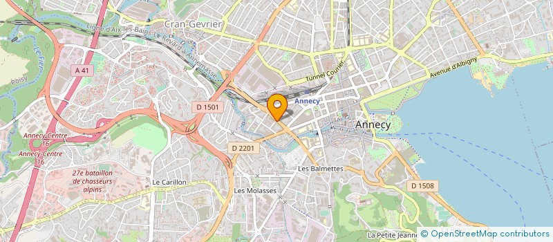localisation de l'entreprise AGENCE GARDIENNAGE ET SECURITE 74 à ANNECY