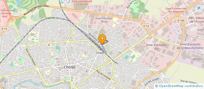 localisation de l'entreprise AGENCE GARDIENNAGE SECURITE 49 à CHOLET