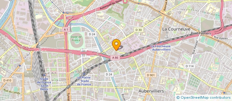 localisation de l'entreprise AGENCE GENERALE INDUSTRIELLE A. G. I.  AUBERVILLIERS