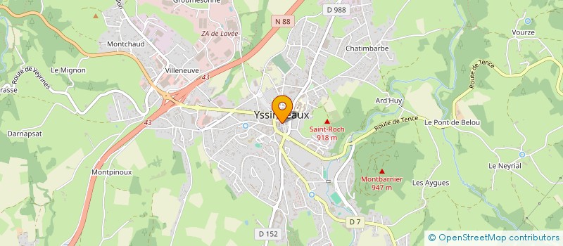 localisation de l'entreprise AGENCE IMMOBILIER DU PAYS DES SUCS  YSSINGEAUX