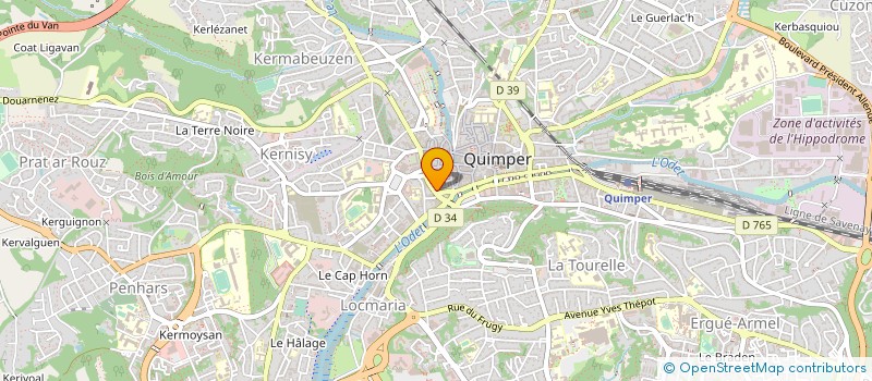 localisation de l'entreprise AGENCE IMMOBILIERE DE FOUESNANT à QUIMPER