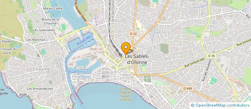 localisation de l'entreprise AGENCE IMMOBILIERE DE LA GARE à LES SABLES D'OLONNE