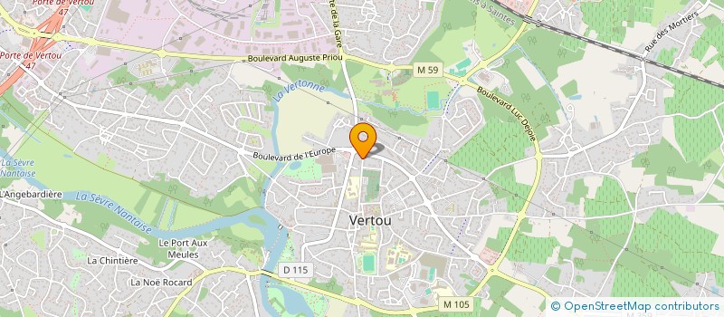 localisation de l'entreprise AGENCE IMMOBILIERE DE LA SEVRE NANTAISE à VERTOU