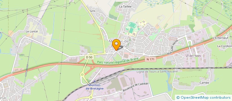 localisation de l'entreprise AGENCE IMMOBILIERE DU CENTRE  MONTOIR-DE-BRETAGNE