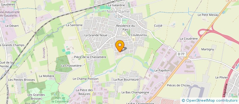 localisation de l'entreprise AGENCE IMMOBILIERE DU CENTRE  NOTRE-DAME-D'OE