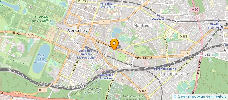localisation de l'entreprise AGENCE IMMOBILIERE DU CHATEAU à VERSAILLES