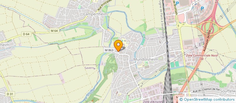 localisation de l'entreprise AGENCE IMMOBILIERE PATRICE SCHWAB  MUNDOLSHEIM