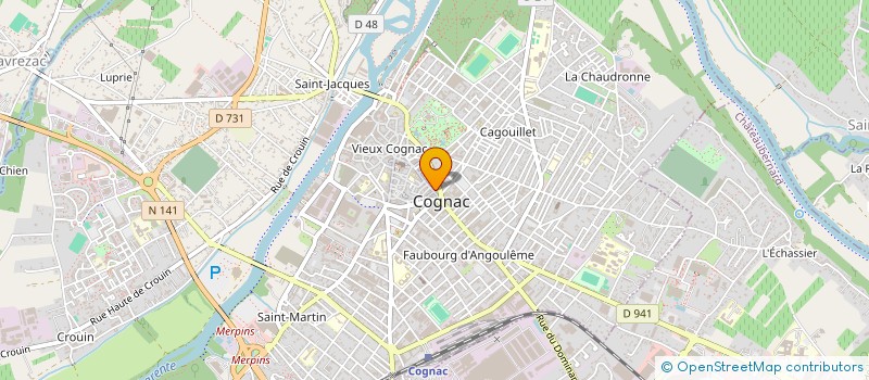 localisation de l'entreprise AGENCE IMMOBILIERE PETIT-ROUZIERES à COGNAC
