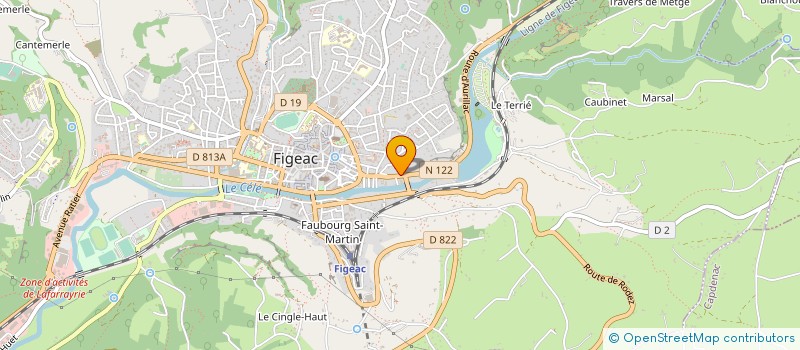 localisation de l'entreprise AGENCE IMMOBILIERE PINAUD  FIGEAC