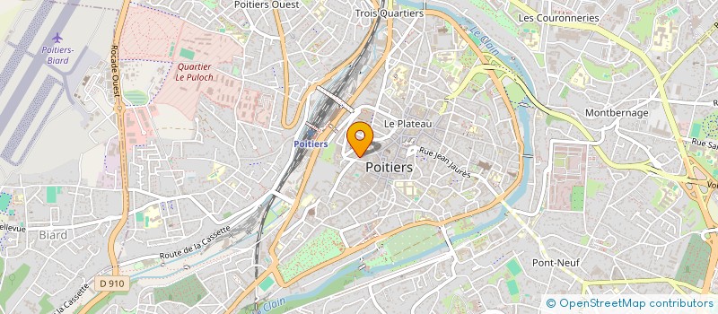 localisation de l'entreprise AGENCE IMMOBILIERE VALLEE DU CLAIN à POITIERS