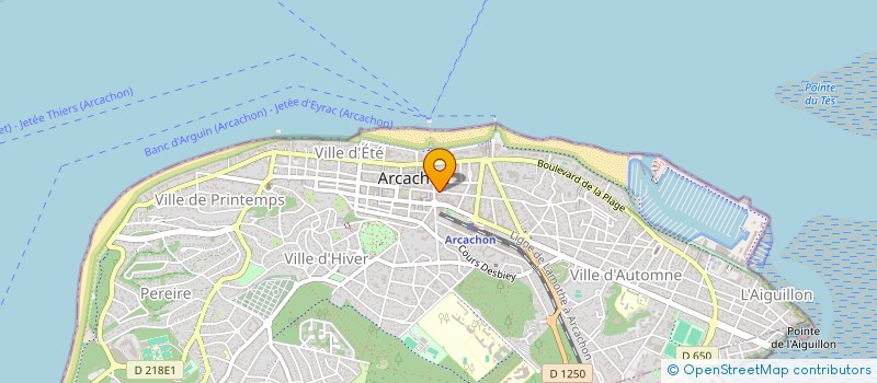 localisation de l'entreprise AGENCE IMMOBILIERE VAN POULLE ASSOCIES à ARCACHON