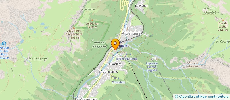 localisation de l'entreprise AGENCE LA MONTAGNE GRAND ROC  CHAMONIX-MONT-BLANC