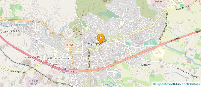 localisation de l'entreprise AGENCE LES PROPRIOS à HYERES