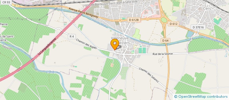 localisation de l'entreprise AGENCE LGC à VILLENEUVE-LES-BEZIERS