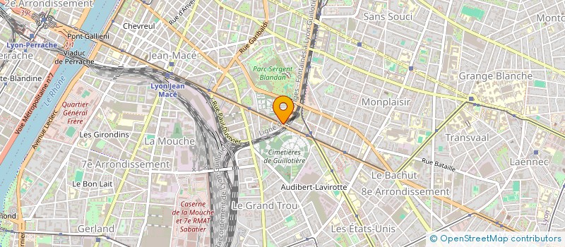 localisation de l'entreprise AGENCE LYON 7 FUNERAIRE à LYON