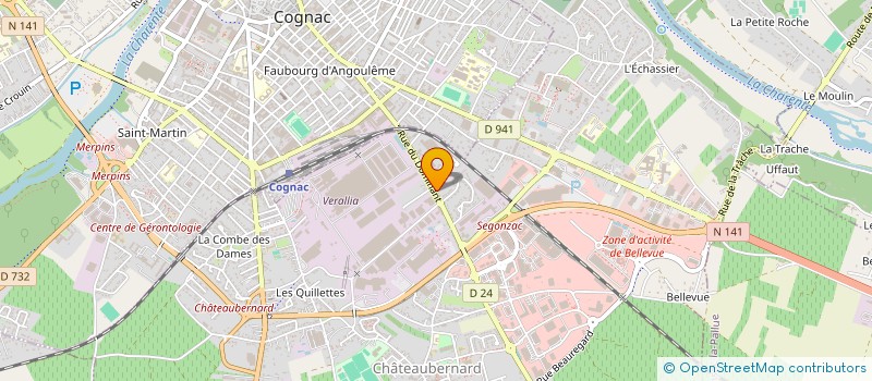 localisation de l'entreprise AGENCE MARITIME COGNACAISE  CHATEAUBERNARD