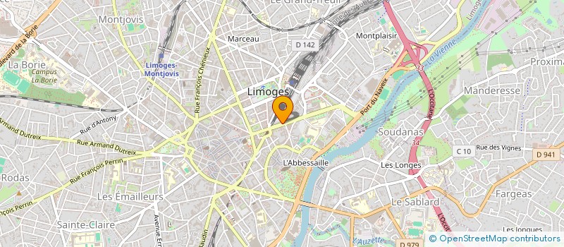 localisation de l'entreprise AGENCE MASSY VOYAGES à LIMOGES