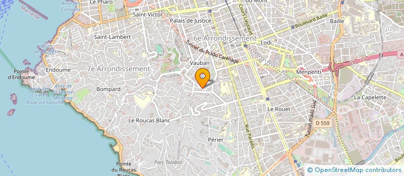 localisation de l'entreprise AGENCE MERIDIONALE COMMUNICATION à MARSEILLE
