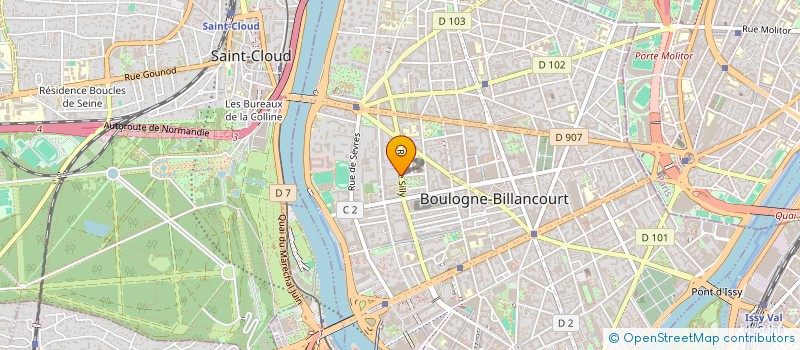 localisation de l'entreprise AGENCE MULLER  BOULOGNE-BILLANCOURT