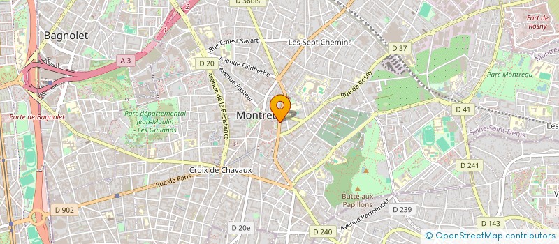 localisation de l'entreprise AGENCE NATIONALE POUR LA FORMATION PROFESSIONNELLE DES ADULTES à MONTREUIL