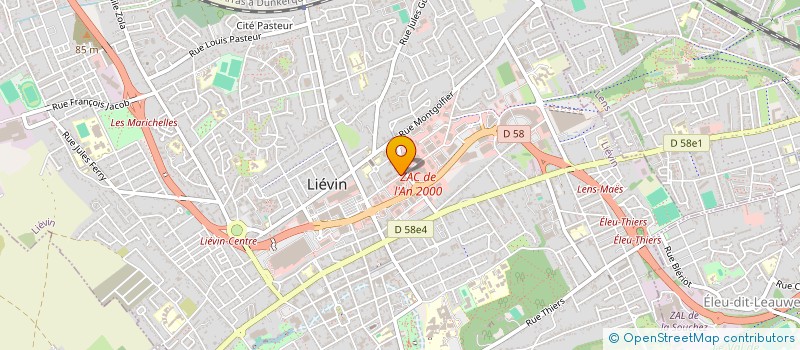 localisation de l'entreprise AGENCE NORD AUTOMOBILES  LIEVIN