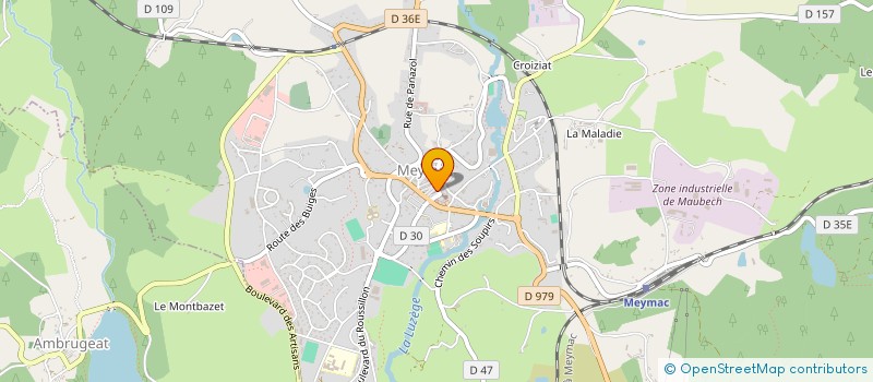 localisation de l'entreprise AGENCE ORLUC LIMOUZIN  MEYMAC