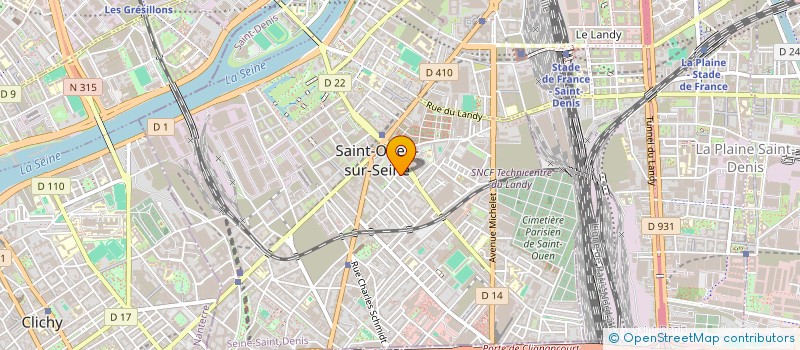 localisation de l'entreprise AGENCE PARIS BAT à SAINT-OUEN-SUR-SEINE