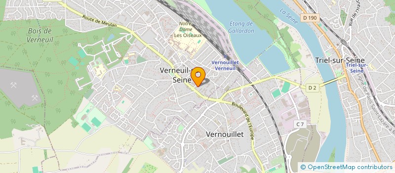 localisation de l'entreprise AGENCE PEPITE.  VERNEUIL-SUR-SEINE