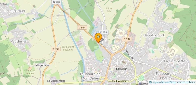 localisation de l'entreprise AGENCE PICARDE DES ENERGIES RENOUVELABLES à NOYON