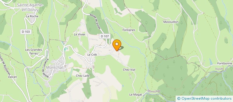 localisation de l'entreprise AGENCE PLAISIRS DES VINS MRP&RL  MONTCHAL