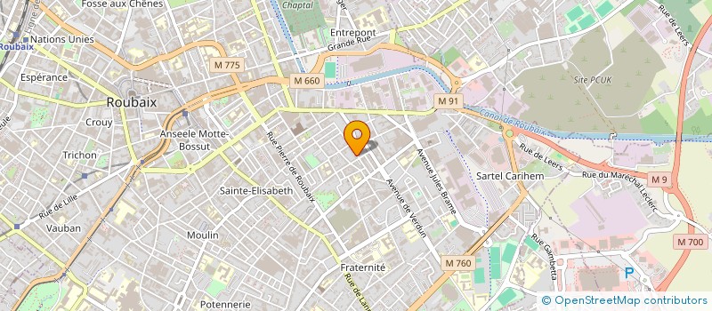 localisation de l'entreprise AGENCE POUR DEVELOPPEMENT QUARTIER DE RX  ROUBAIX