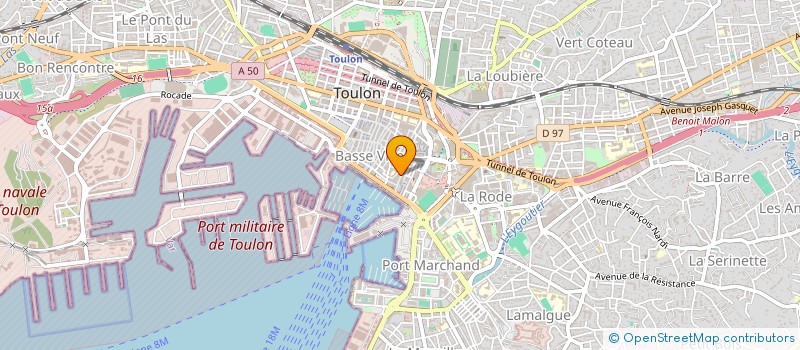 localisation de l'entreprise AGENCE POUR LA FORMATION ET LA RECHERCHE PERSONNALISEE D EMPLOI DANS LES METIERS DE L HOTELLERIE  TOULON