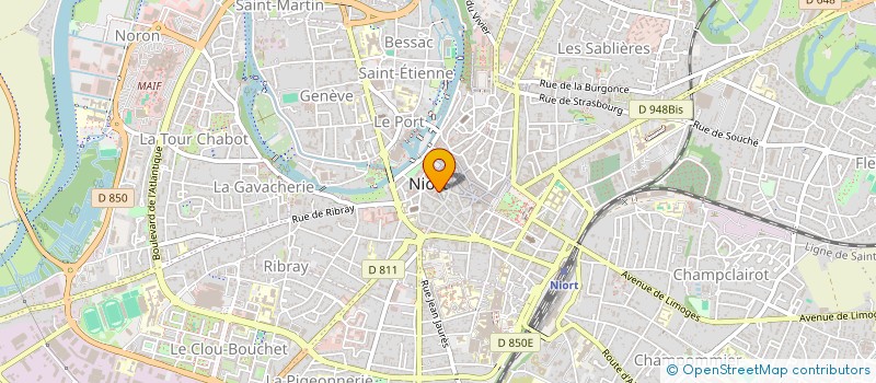 localisation de l'entreprise AGENCE POUR LE DEVELOP ECONOMIQUE NIORT  NIORT