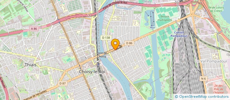 localisation de l'entreprise AGENCE POUR LE GARDIENNAGE ET LA SECURITE PRIVEE à CHOISY-LE-ROI