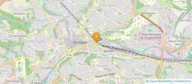 localisation de l'entreprise AGENCE R à QUIMPER
