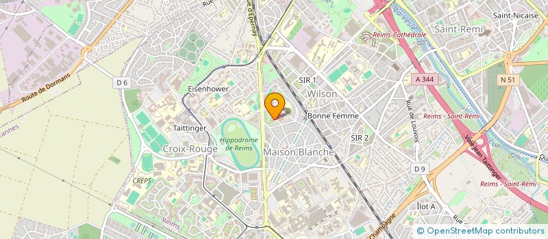 localisation de l'entreprise AGENCE REGIONALE AUDIOVISUEL à REIMS