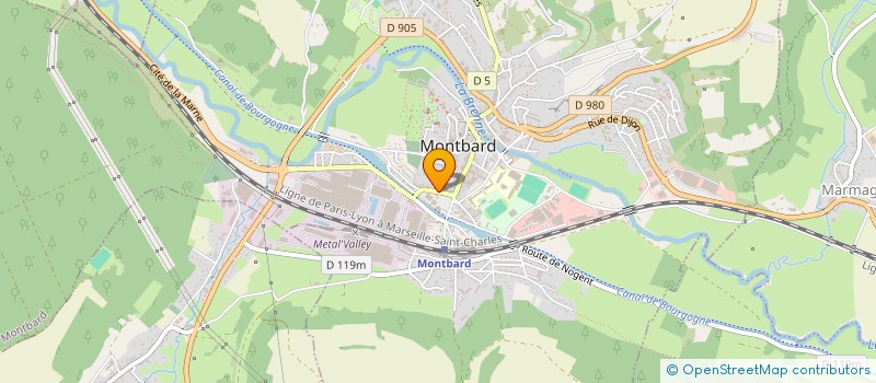 localisation de l'entreprise AGENCE TAXI CORTOT à MONTBARD