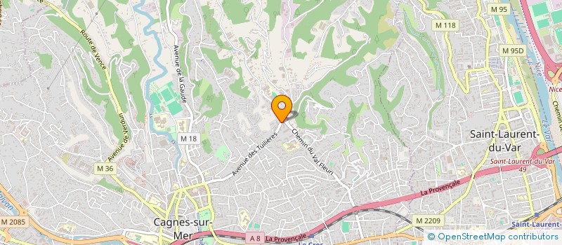 localisation de l'entreprise AGENCE TECHNIQUE DU BATIMENT à CAGNES-SUR-MER
