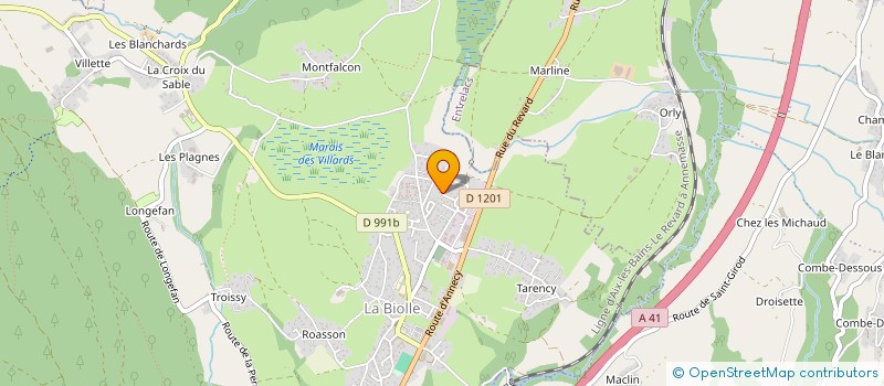 localisation de l'entreprise AGENCE TISSOT VINS  LA BIOLLE