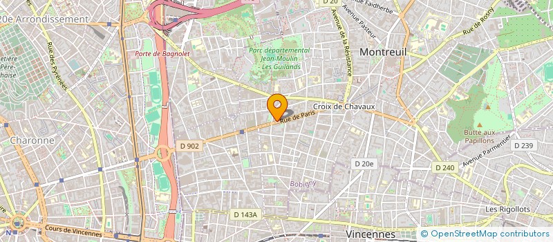 localisation de l'entreprise AGENCE TRANS CONTINENTAL à MONTREUIL