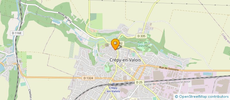 localisation de l'entreprise AGENCE URBANISME ARVAL  CREPY-EN-VALOIS